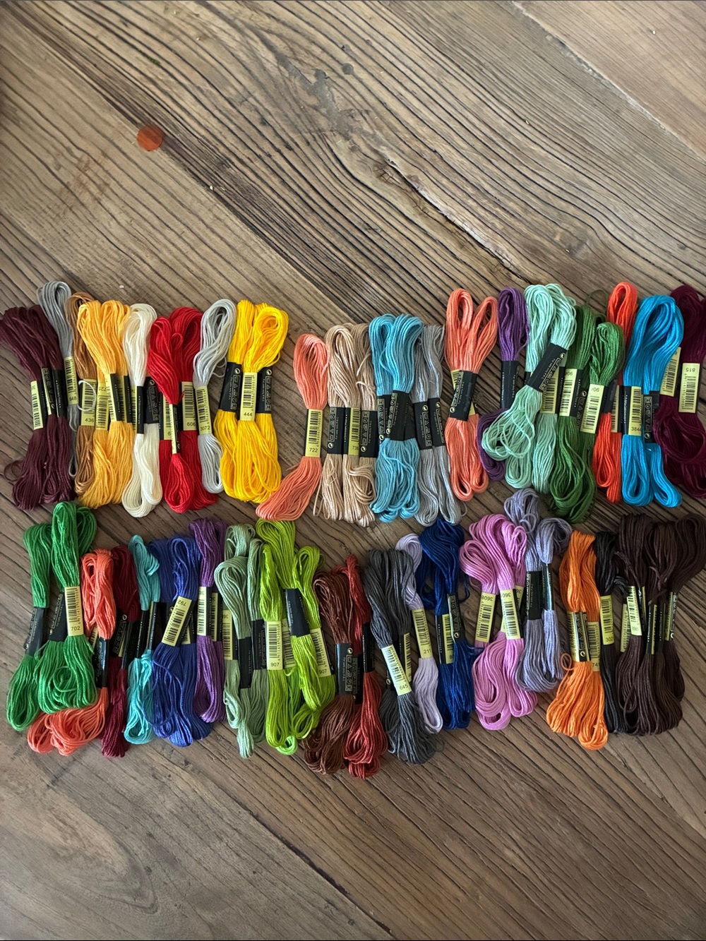 Large Lot of 100 DMC Embroidery Floss Multiple Colors
